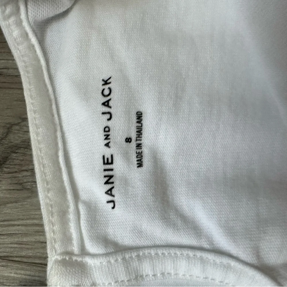 Janie and Jack White Tee with Sunglasses Print